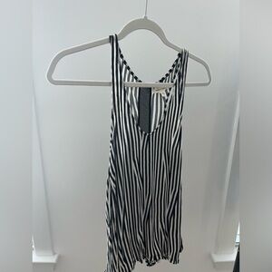 Black and white striped tank top, size S Small, silence and noise brand